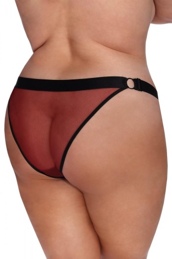 dunkelroter Knickers mit Spitze AA052934 - XL/2XL