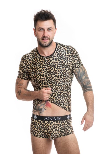 Herren T-Shirt 053556 leopard - 2XL