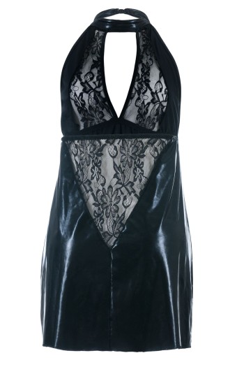 schwarzes Wetlook Chemise SB/1001 50/52 Sexy Base Kollektion by Andalea