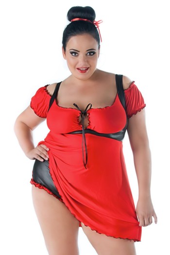 rotes Chemise SW/110 46/48 Andalea Sexy Work Kollektion