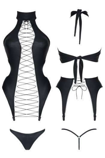 schwarze Corsage DDHekate001 - XXL