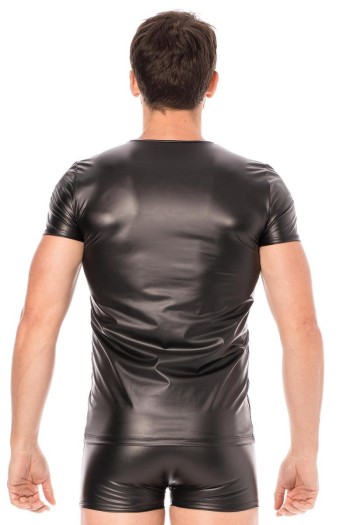 schwarze Wetlook T-Shirt 2008-81 - M