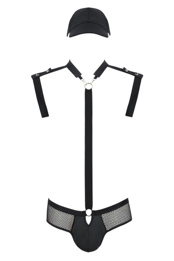 schwarzes Harness Set 038 - S/M