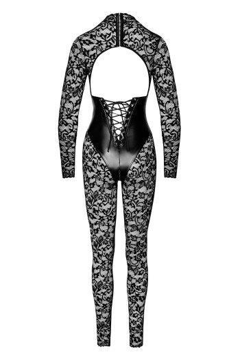 F299 Bodystocking mit Unterbrust-Corsage - XL