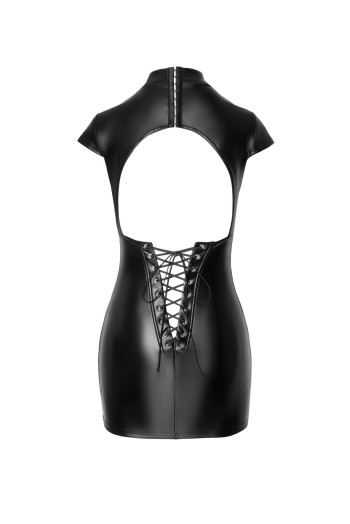 F309 Wetlook Minikleid - L