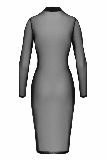 F347 halblanges Kleid aus feinem Netz - 3XL