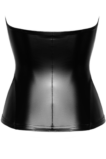 F334 Wetlook Corsagen-Top - 4XL