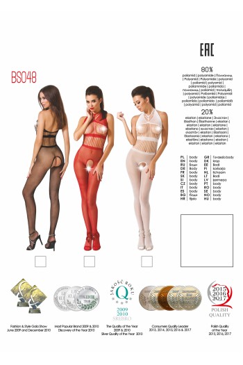 weißer ouvert Bodystocking BS048 von Passion