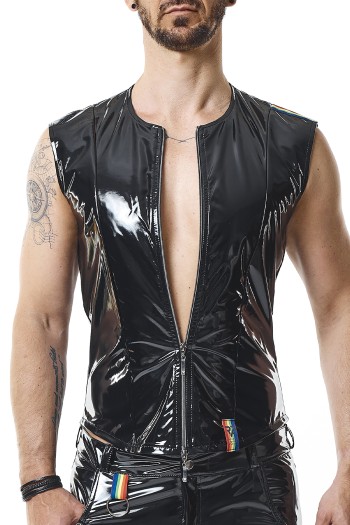 PVC Herren Weste RMTaddeoRBW schwarz - 2XL