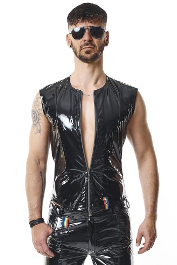 PVC Herren Weste RMTaddeoRBW schwarz - 2XL