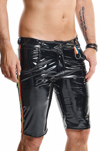 Herren PVC Shorts RMUmbertoRBW schwarz - 2XL