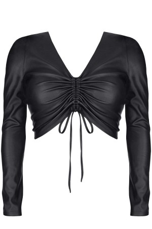 schwarzes Damen-Top BRAdriana001 - S