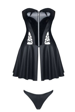 schwarzes Minikleid Rita - L