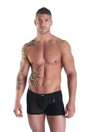 schwarzer Herren Boxer Open Heart L von Look Me