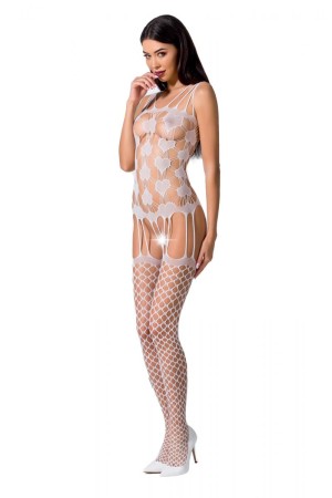 weißer ouvert Bodystocking BS067 von Passion