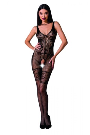 schwarzer ouvert Bodystocking BS069 von Passion