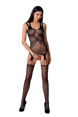 schwarzer ouvert Bodystocking BS070 von Passion