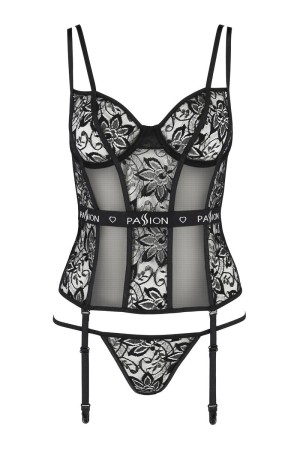 schwarzes Strapshemd PA595648 von Passion Devil Collection