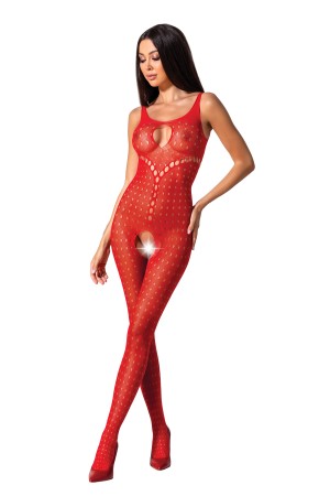 roter ouvert Bodystocking BS078 von Passion