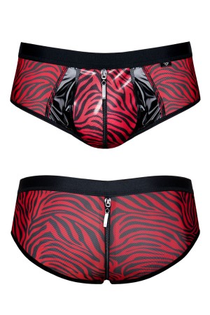 Netz-Slip REFranco001 schwarz/rot - S