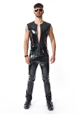 PVC Herren Weste RMTaddeoRBW schwarz von Pride Festih Line