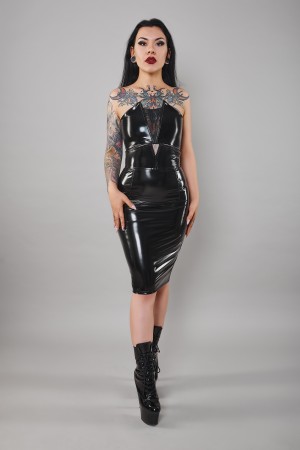 schwarzer Damen-Rock TDFinija001 von Demoniq Total Domination Collection