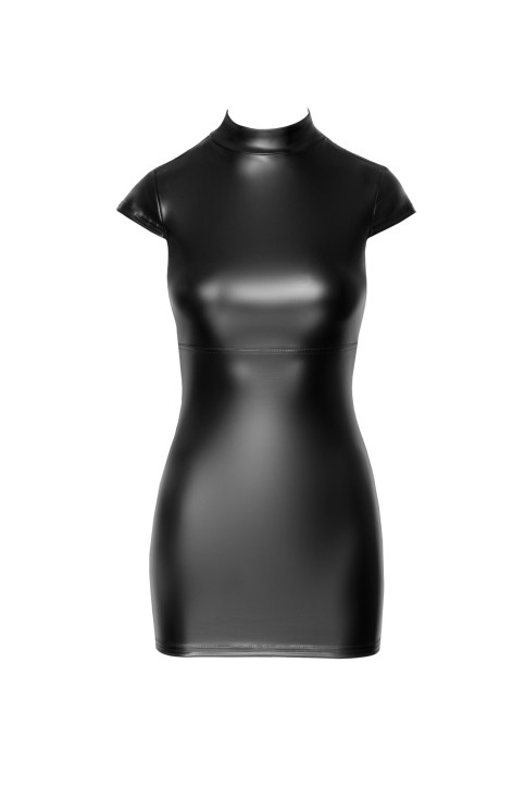 F309 Wetlook Minikleid - L